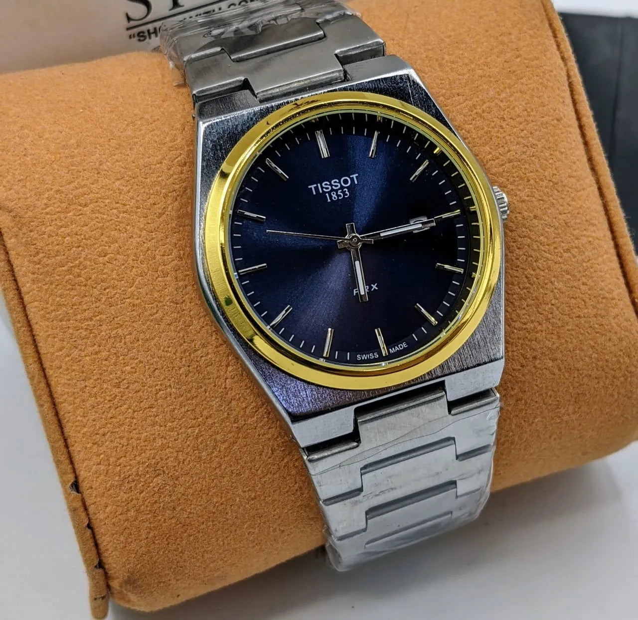 Tissot PRX 35mm – Blue Dial, Gold Bezel