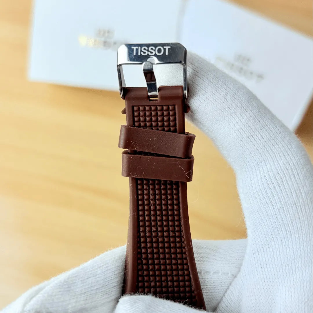 Tissot PRX Gold Dial – Brown Strap