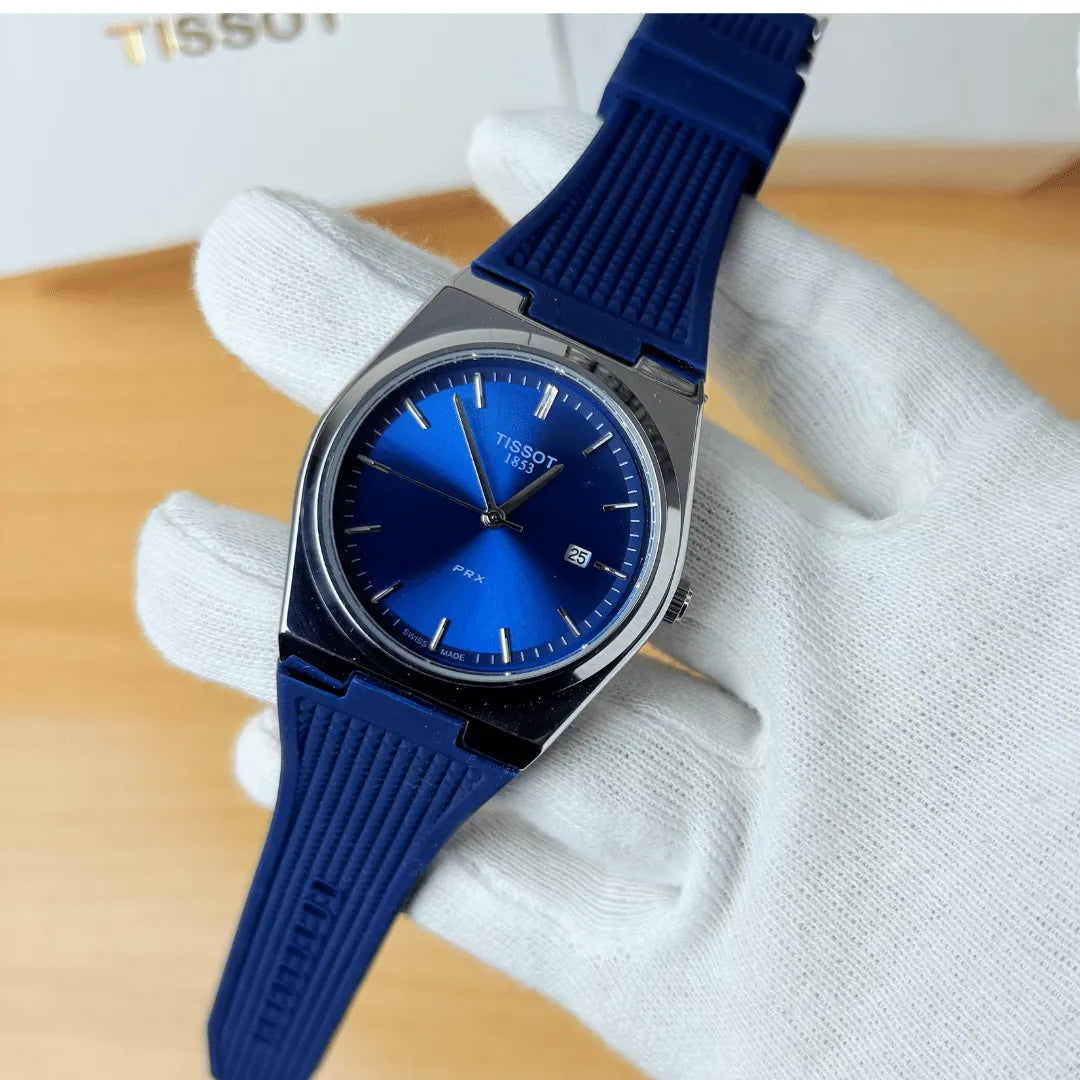 Tissot PRX Royal Blue – Rubber Strap