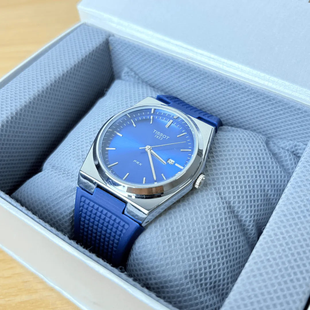 Tissot PRX Royal Blue – Rubber Strap