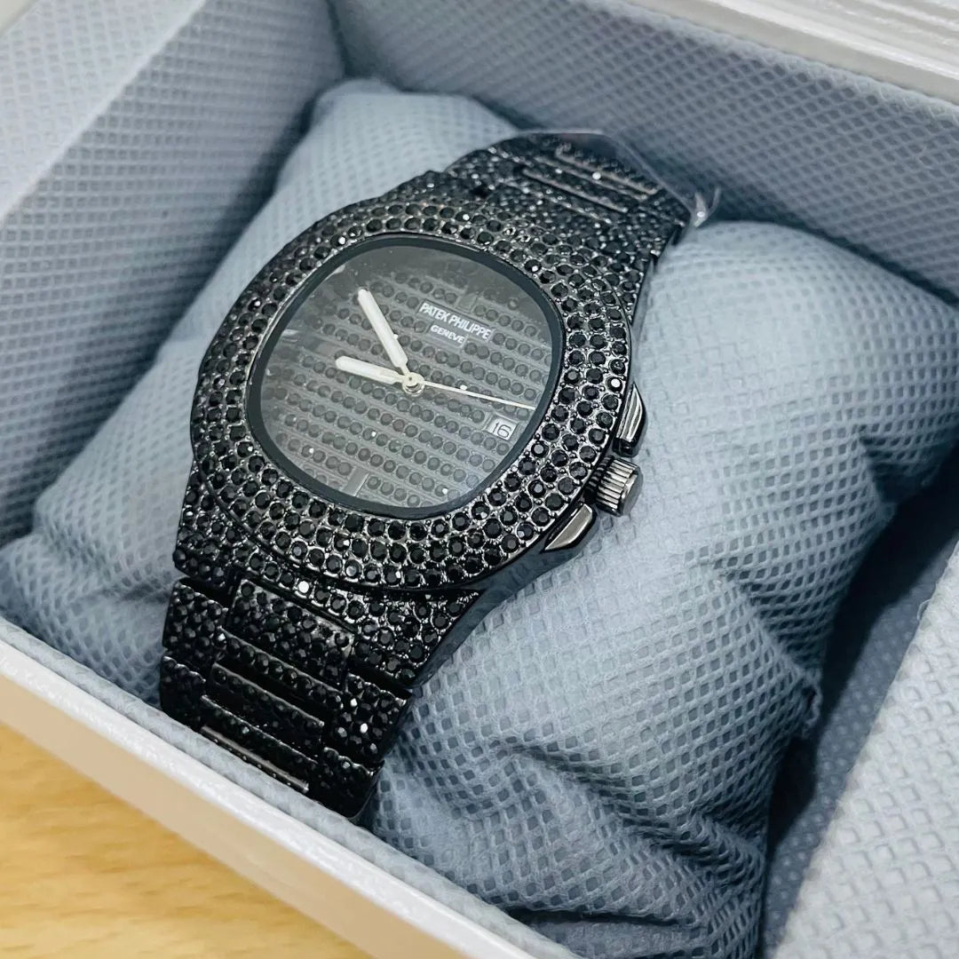 PKP Iced Out Full Black Watch