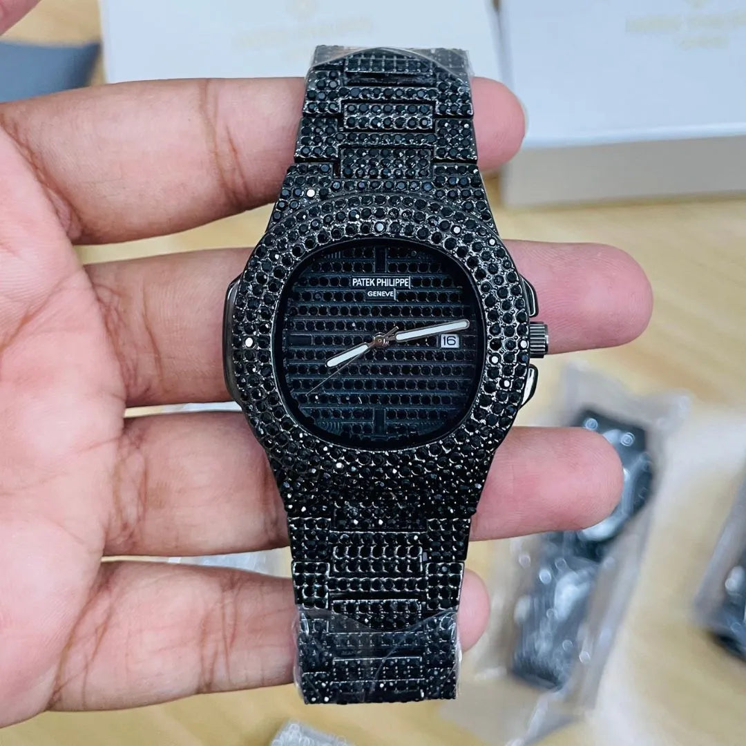 PKP Iced Out Full Black Watch