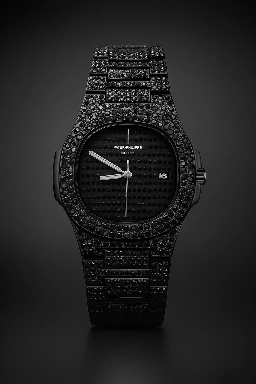 PKP Iced Out Full Black Watch