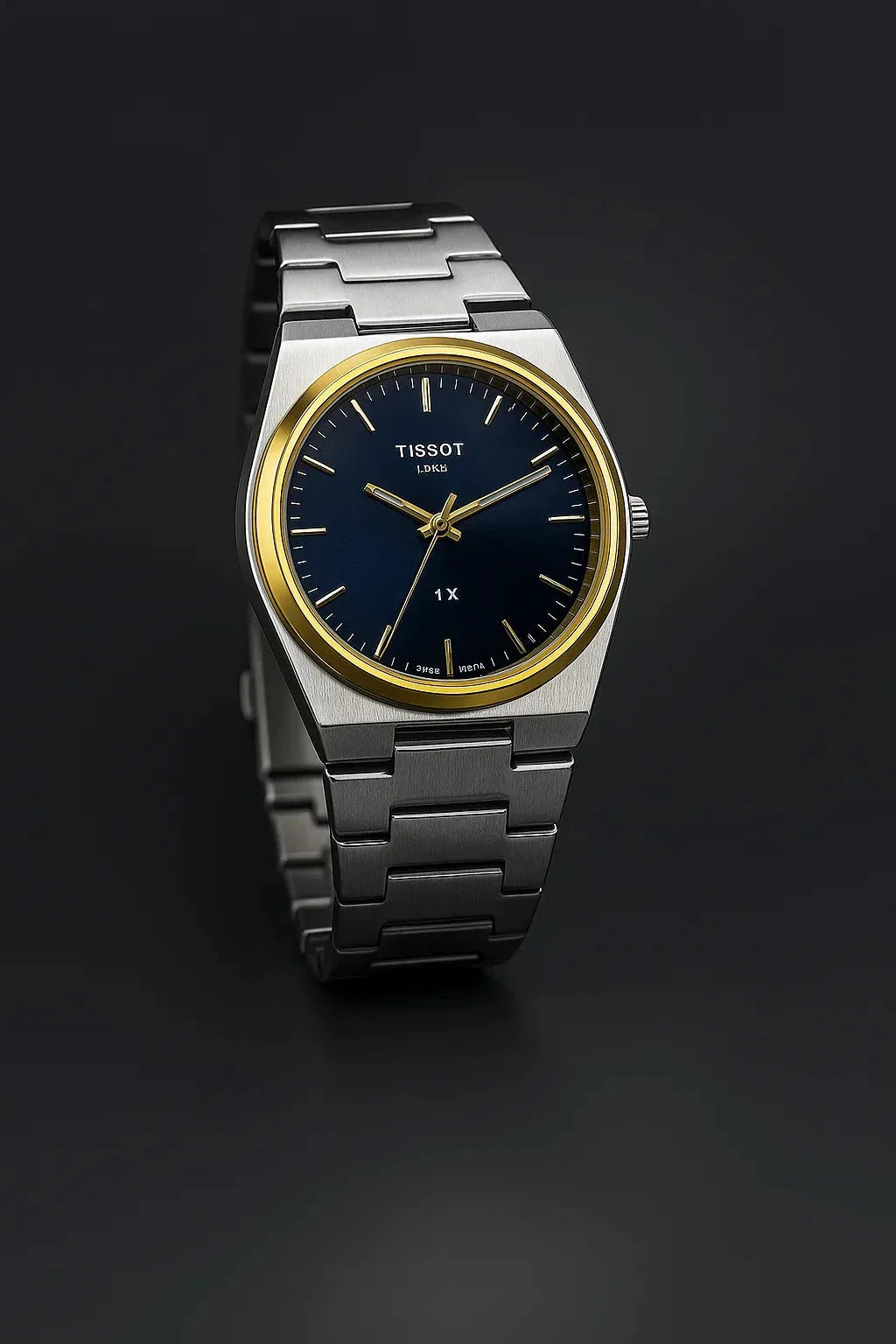 Tissot PRX 35mm – Blue Dial, Gold Bezel
